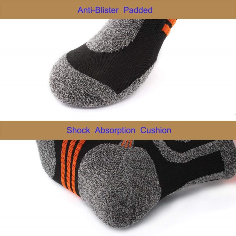 Men Hiking Walking Running Socks Padded Terry Cushion Anti Blister Warm Winter Sports Socks for Outdoor Running Cycling Camping - Image 6