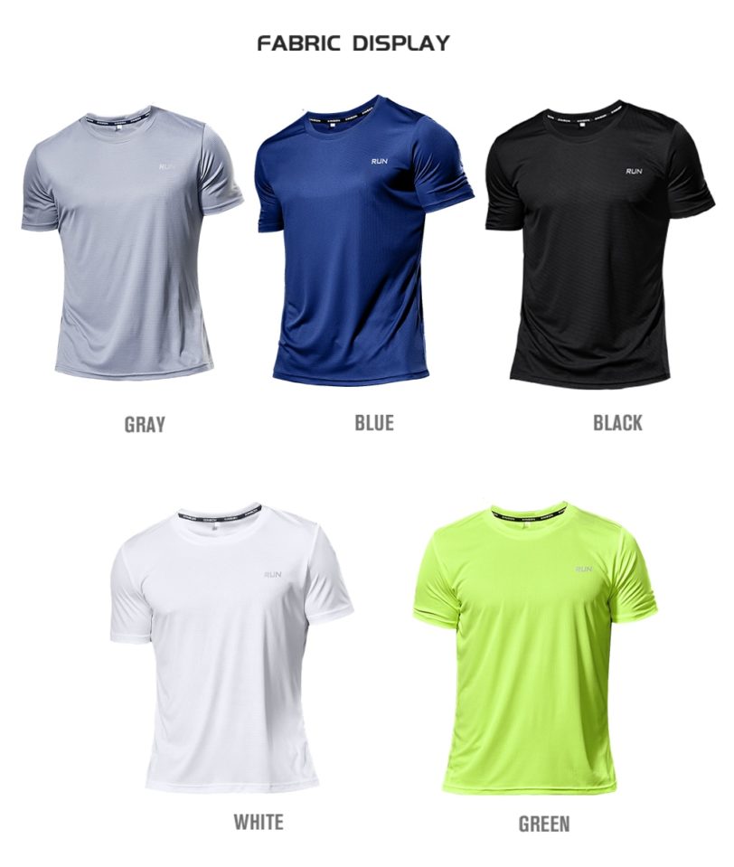 Men's Fitness Shirt Trainer Running T-shirt Multicolor Summer Short Sleeve Shirt High quality Gym Jerseys Breathable Sportswear - Image 5