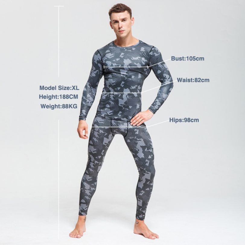 Men's Thermal Underwear For Men Male Thermo Camouflage Clothes Long Johns Set Tights Winter Compression Underwear Quick Dry - Image 3