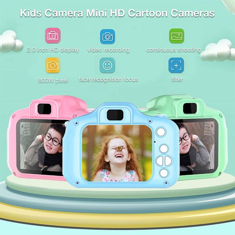 Mini Cartoon Kids Photo Camera 2 Inch HD Screen Children Digital Camera Video Recorder Camcorder Toys For Child Birthday Gift - Image 2