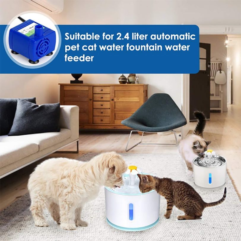 Mini Pets Drinking Fountain Pump For Cats Home Replacement Water Bowl Drinking Fountain Pump Dog Drinking Fountain Dispenser - Image 2