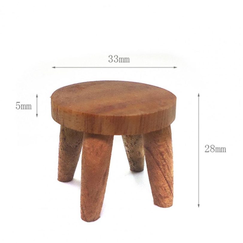 Mini Retro Dining Table Chair Model Toy 1/12 Dollhouse Furniture Decor Gift - Image 2