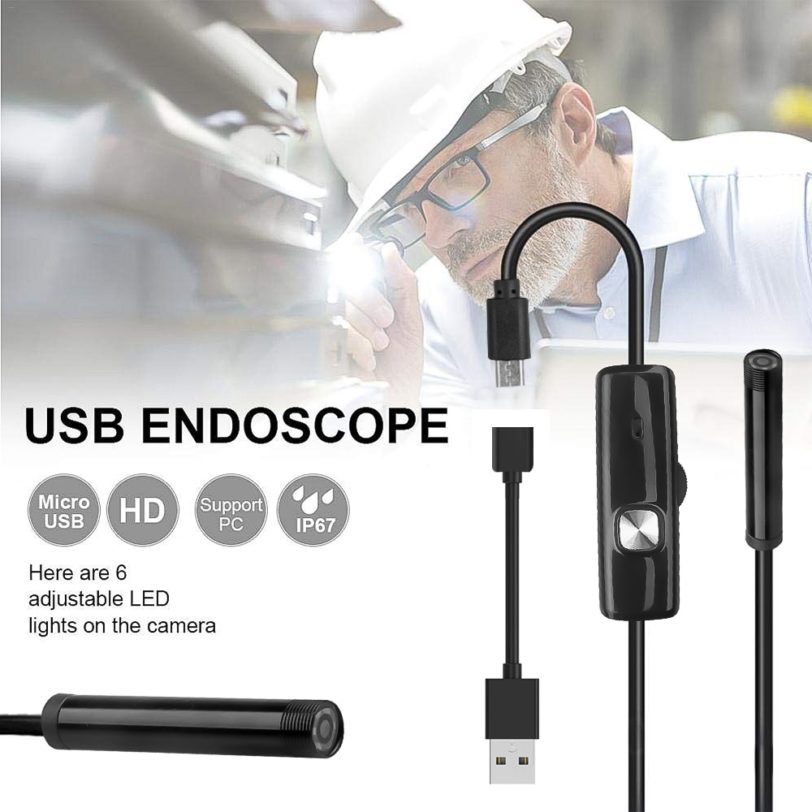 Mini USB Endoscope Camera 7mm Waterproof 720P HD Borescope Snake Inspection Tube Video Camera Adapte Adjustable For Smartphone - Image 2