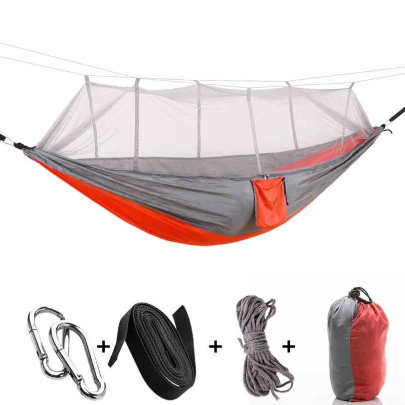 Mosquito Net Hammock Outdoor Parachute Camping Hanging Sleeping Bed Swing Portable Double Chair Double Person Hammocks - Image 4