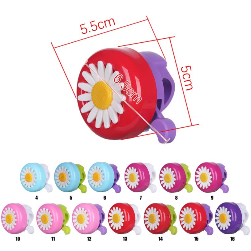 Multi-color Kids Funny Bicycle Bell Daisy Flower Horns Bike Children Girls Cycling Ring Alarm For Handlebars Alloy Plastics Hot - Image 6