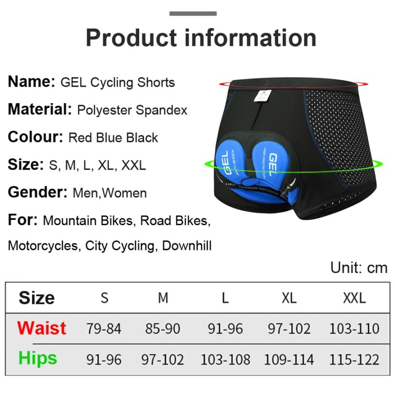 NEWBOLER 5D gel Men's Cycling Underwear Shorts Padded MTB Road Bike Bicycle Underwear Shorts Breathable Quick Dry Cycling Shorts - Image 2