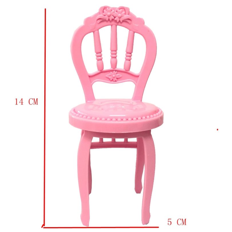 NK 3 Items/Set Doll Accessories 2 Fashion Chairs 1 Modern Table For Barbie Furniture Dining Home Toys Girl Gift DZ - Image 2