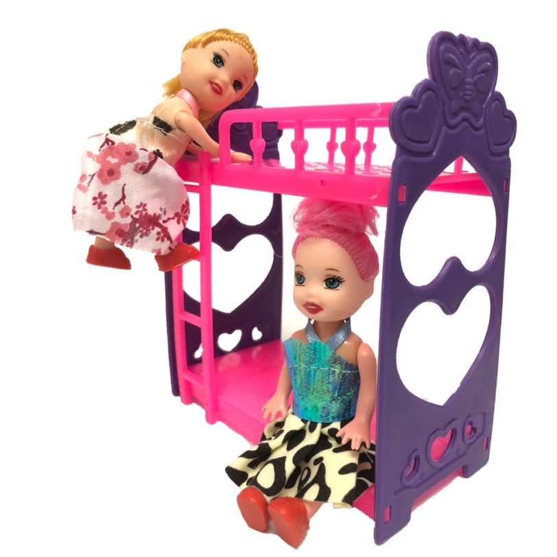 NK One Set Doll Accessories Super Cute Platic Bunk Bed Play House Toys Mini Doll House For Barbie Doll Kelly Doll Baby Toys DZ - Image 5