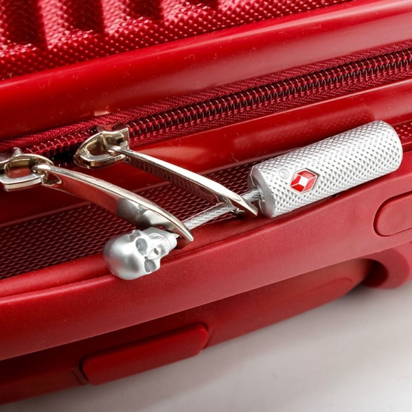 New Creative Skull Metal Luggage Locks Three Digits Combination Padlock Mini Security Check Travel Bag Lock 1