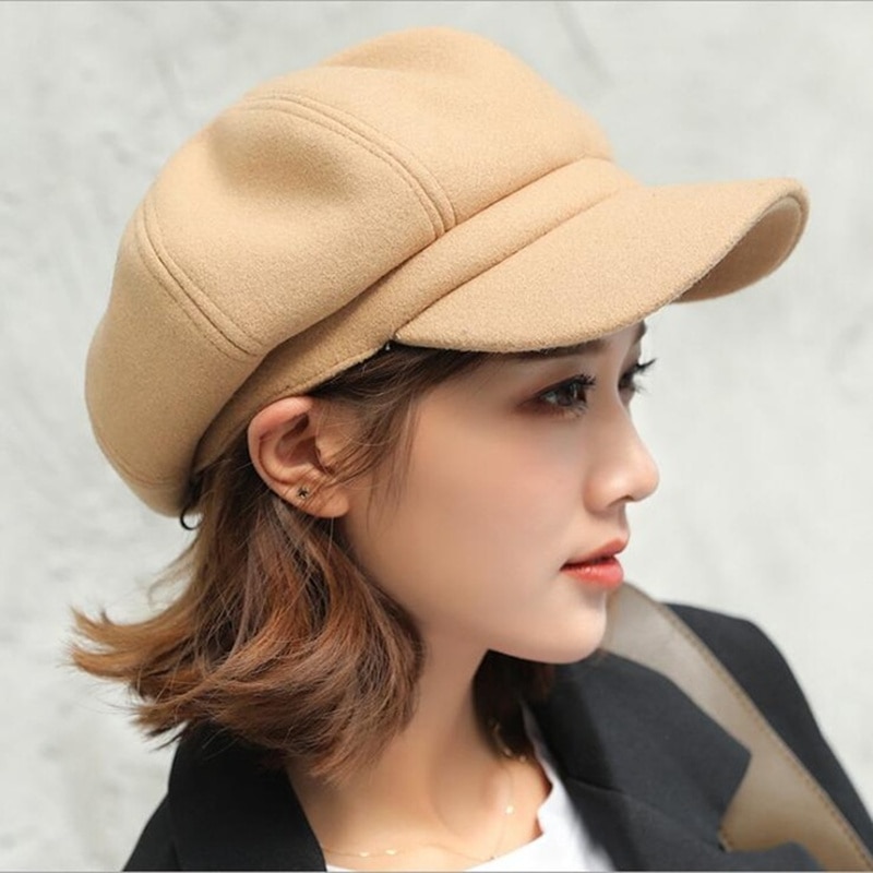 New Newsboy Caps Women Newsboy Gatsby Cap Octagonal Baker Peaked Beret Driving Hat Female Sunscreen Hats