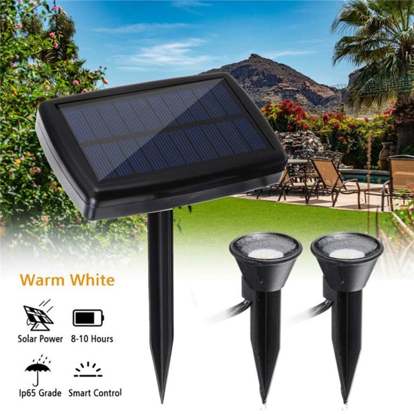 New Style Garden Lawn Solar Powered Outdoor LED Spike Light Path Landscape Waterproof IP65 Mini Solar Flood Lawn Lamp - Image 2