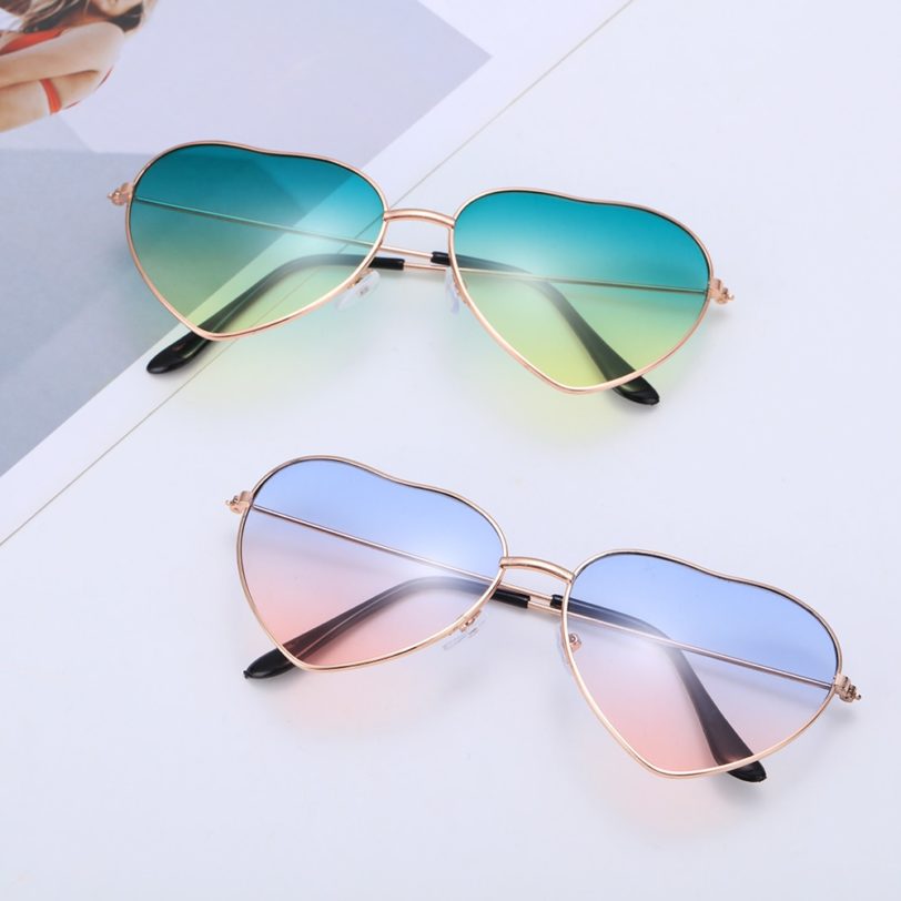 New Vintage Heart Shape Sunglasses Women Fashion Metal Frame Sun Glasses Fancy Dress Outdoor Goggles Motor Accessories - Image 3