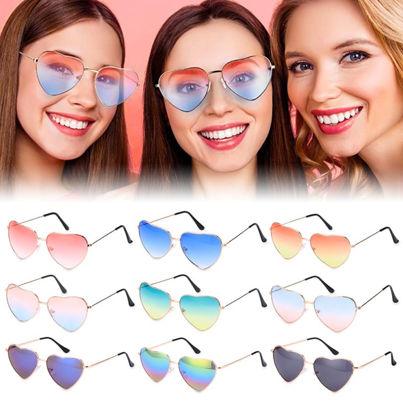 New Vintage Heart Shape Sunglasses Women Fashion Metal Frame Sun Glasses Fancy Dress Outdoor Goggles Motor Accessories - Image 2