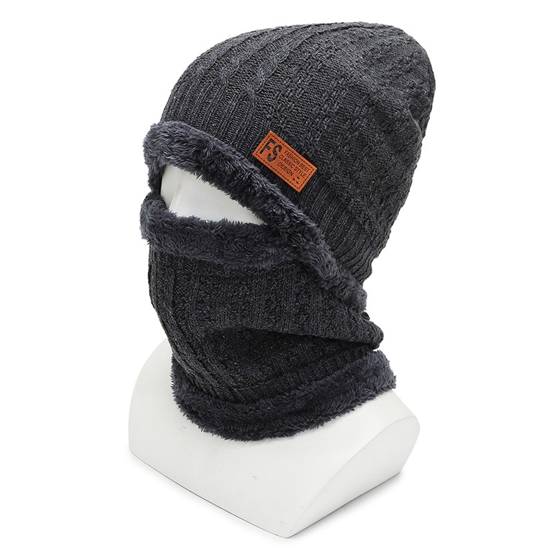 New Winter Thick Warm Beanie Hat Soft Stretch Slouchy Skully Knit Caps Fleece Lined Skull Cap 1