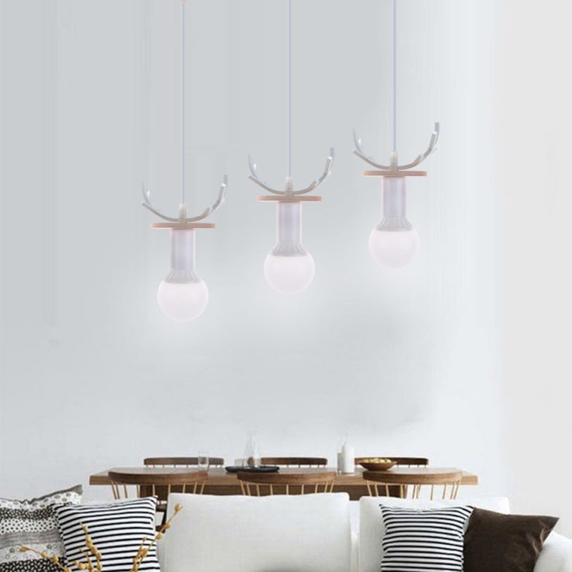 Nordic Simple Wood Antler Pendant Lights Led Hanging Lighting Lamp Fixture Kitchen Island Bar Hotel Children's Room Home Decor - Image 3