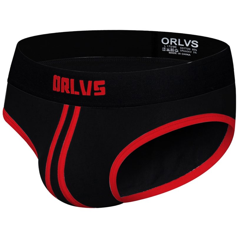 ORLVS Men's Briefs Underwear Men Sexy Jockstrap Pouch Cuecas Man Cotton Panties Thongs Mesh Underpants Gay Slip Homme Srting - Image 2