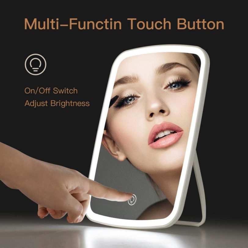 Original Youpin Jordan judy Intelligent portable makeup mirror desktop led light portable folding light mirror dormitory desktop - Image 3