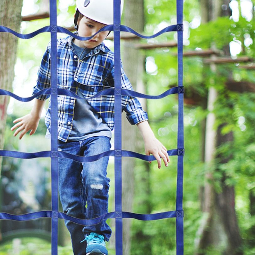 Outdoor Treehouse GYM Playground Obstacle Course Training Net Climbing Net For Kids Polyester Climbing Cargo Net Rope Ladder - Image 2