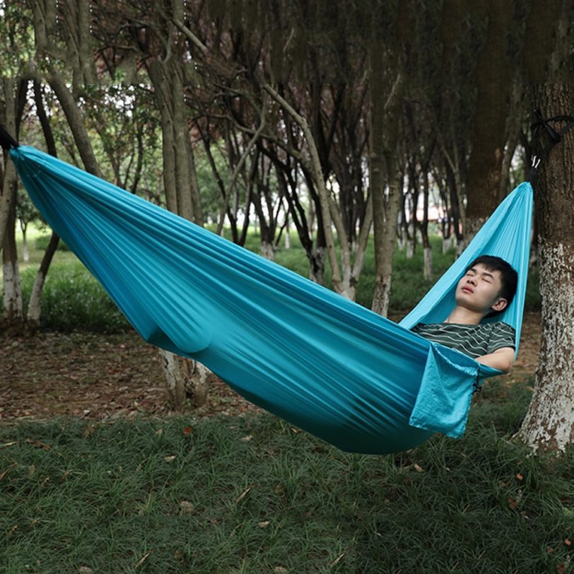 Outdoors Portable Camping Parachute Hammock Hanging Swing Chair for Backpacking Travel Multifunctional Hammock - Image 2