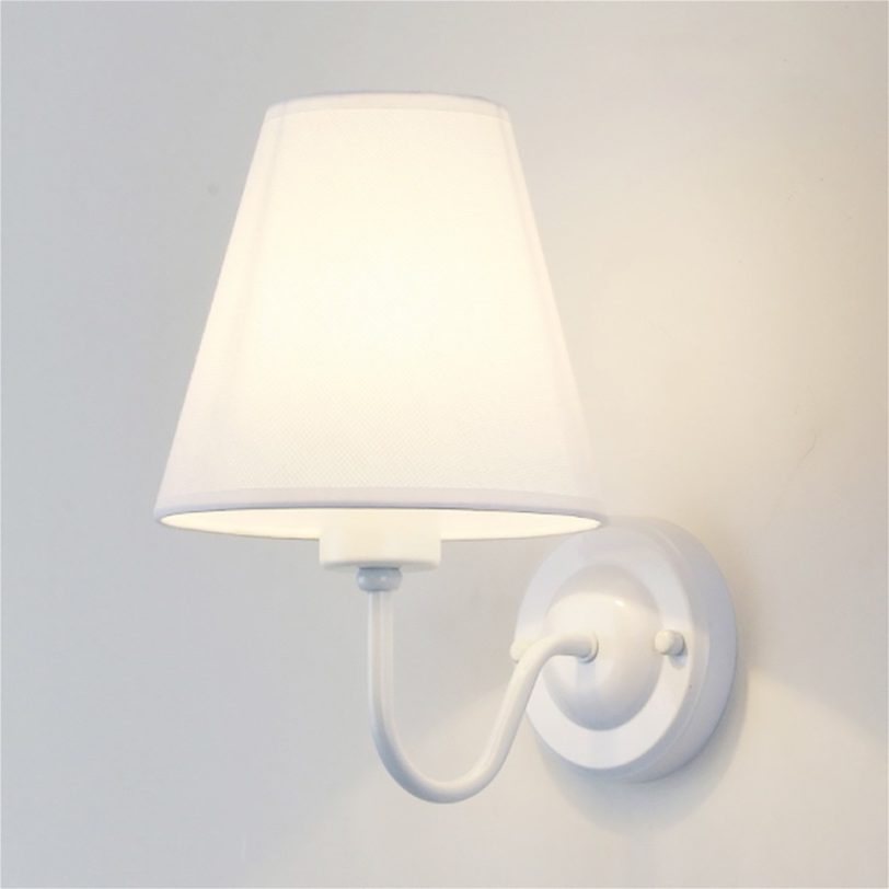 OuuZuu E27 110V 220V Retro Fabric Wall Lamp Connector Home Lighting for Bedroom Bedside Lamp Living 1
