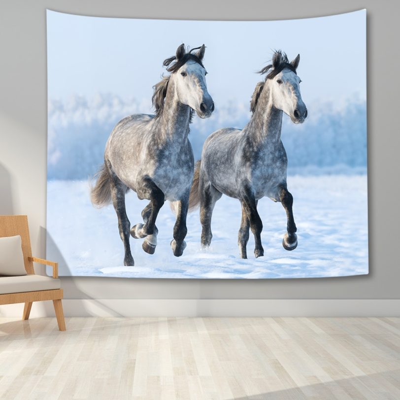 Pentium Horse Printing Wall Tapestry Home Art Decor Living Room Background Wall Rug Carpets Hanging Blanket Big Couch Blanket - Image 5