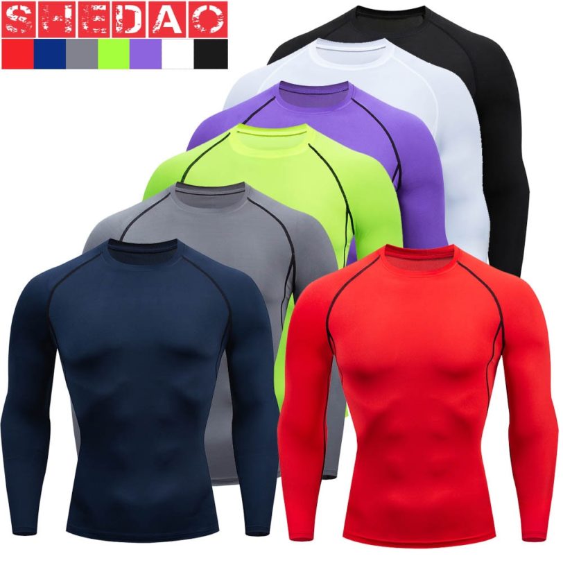 Plus Size Men Compression Sport T-Shirt Top Long Sleeve Gym Running Clothing Fitness Tight Sportswear Hiking Rashgard Sweatshirt - Image 6