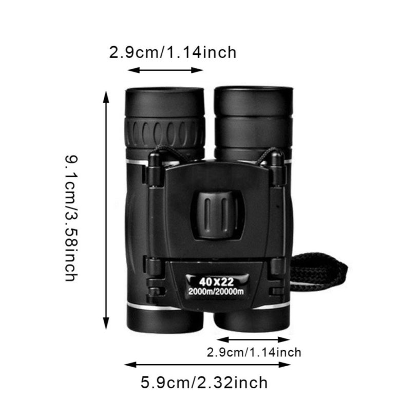 Portable Professional HD FMC Optics Powerful Mini Binoculars Range Folding Telescope For Tourism Hunting Sport Camping Equipment - Image 2