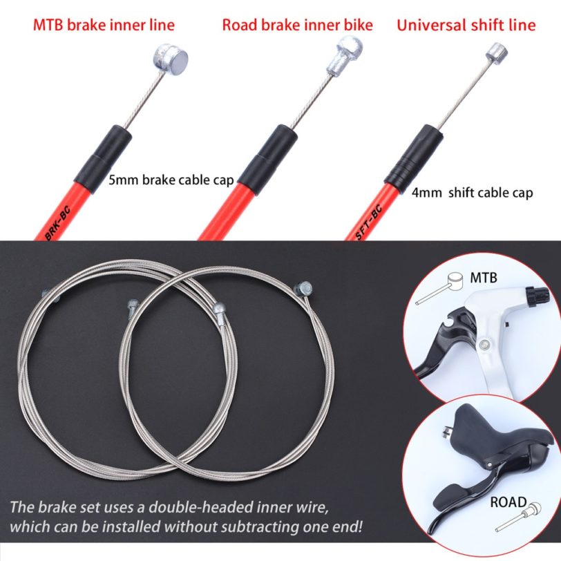 RISK Bicycle Brake Cable Kit Shift Housing Guide Mountain MTB Road Bike Inner Wire Line Set Derailleur Hose End Cap Cycling Tube - Image 2