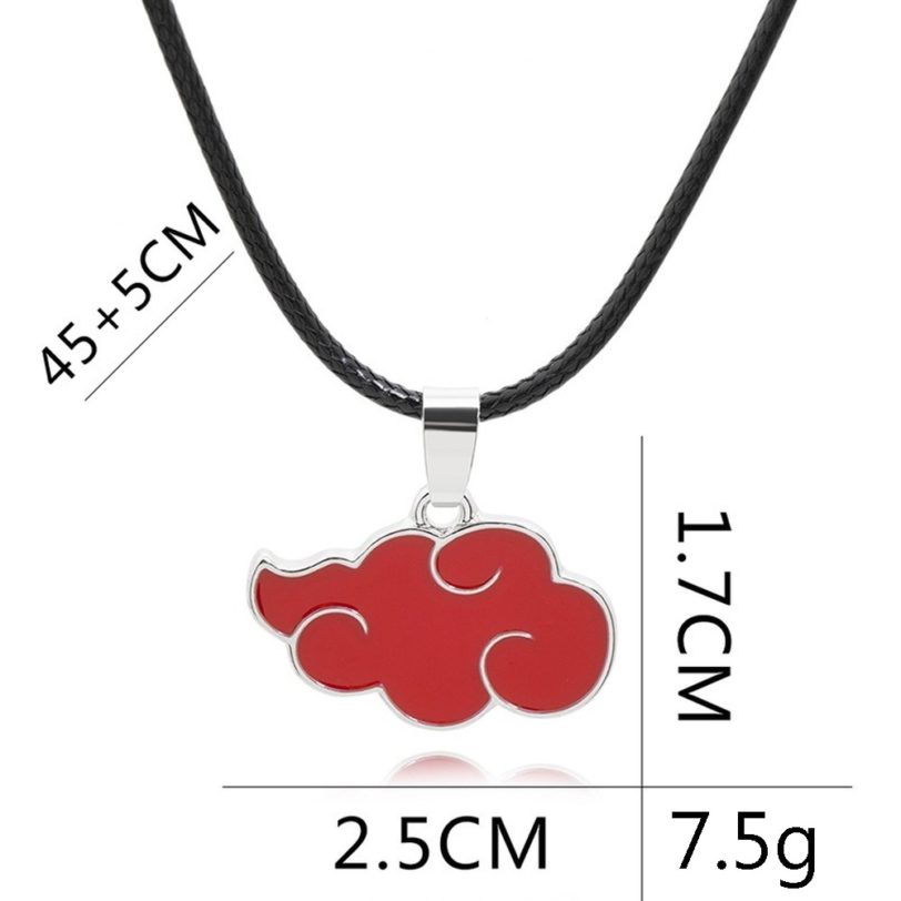 Red Cloud Pendant Necklace for Women Japanese Anime Accessories Cosplay Konoha Ninja Village Akatsuki Itachi Men‘s Chain Jewelry - Image 5