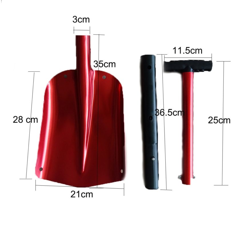 Retractable Outdoor Snow Shovel Aluminum alloy Ice Shovel Winter Snow Remover Tool Camping Garden Folding Shovel Survival Tools - Image 2