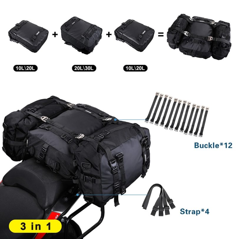 Rhinowalk Motorcycle Tail Bag Waterproof Inner Bag Multi-functional Durable Outdoor Riding Backpack Moto Shouder Bag Pannier Bag - Image 5