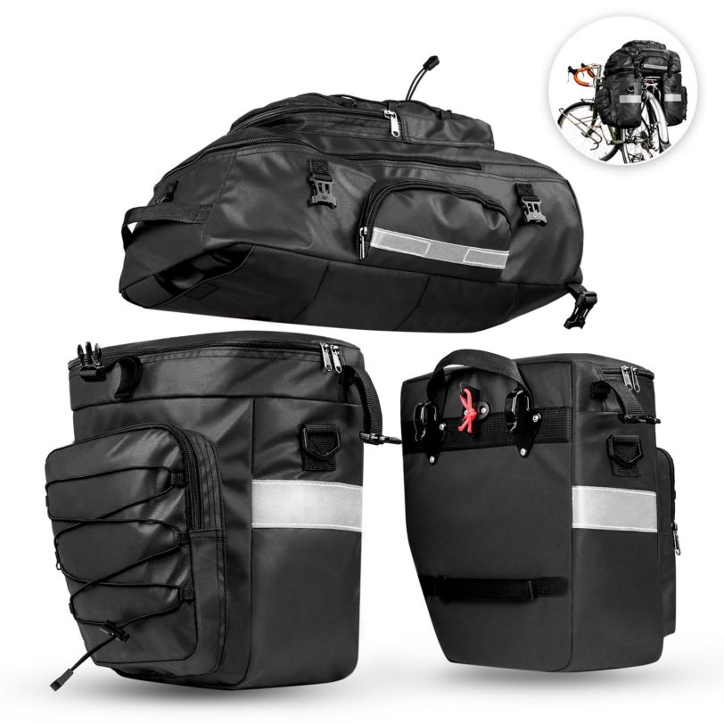 Rhinowalk New Bike Bag 3 In 1 Bicycle Pannier Bag 65l Mtb Cycling Luggage Rear Seat Trunk-bag Waterproof Multifunction Backpack - Image 3