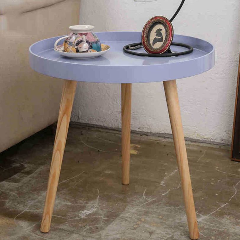 Round Side Table Metal End Table Nightstand Small Tables for Living Room Sofa Accent Tables Side Table for Small Spaces - Image 3