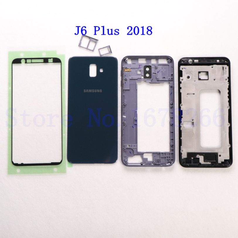 SAMSUNG Galaxy J6 plus 2018 J6 J610 J610F J610FN J610G Full Housing LCD panel Cover Middle Frame J6 Battery door Case - Image 2