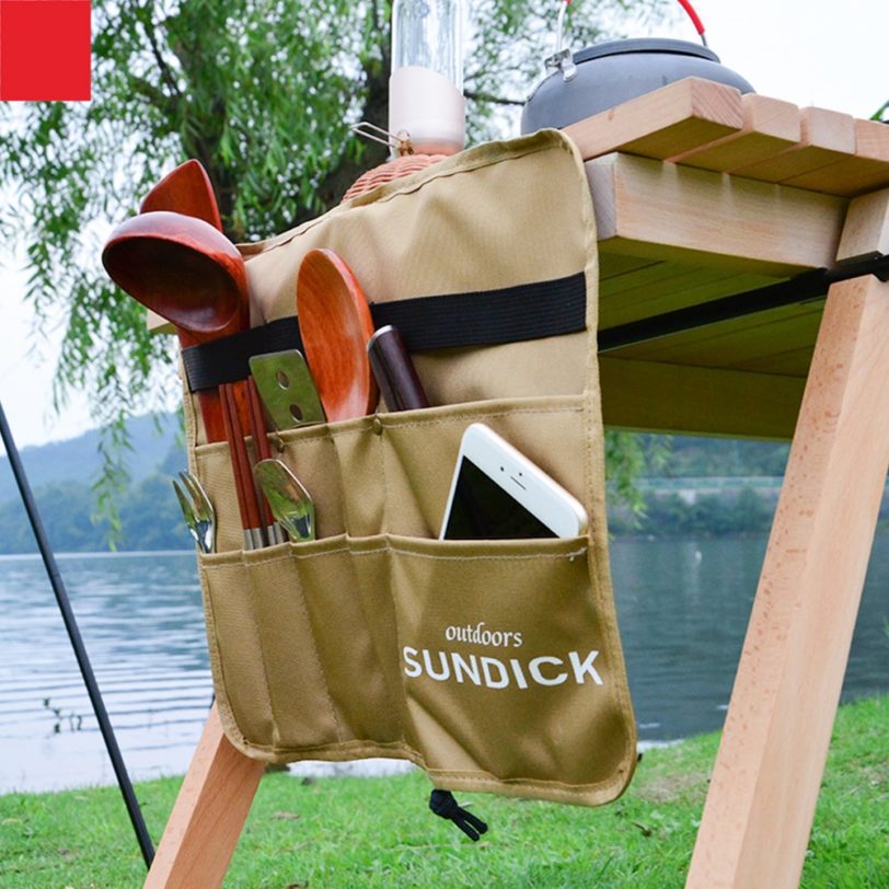 SUNDICK 900D Oxford Cloth Camping Picnic Tableware Storage Bag Portable Barbecue Cutlery Organizer Outdoor Hanging Holder Bags - Image 4