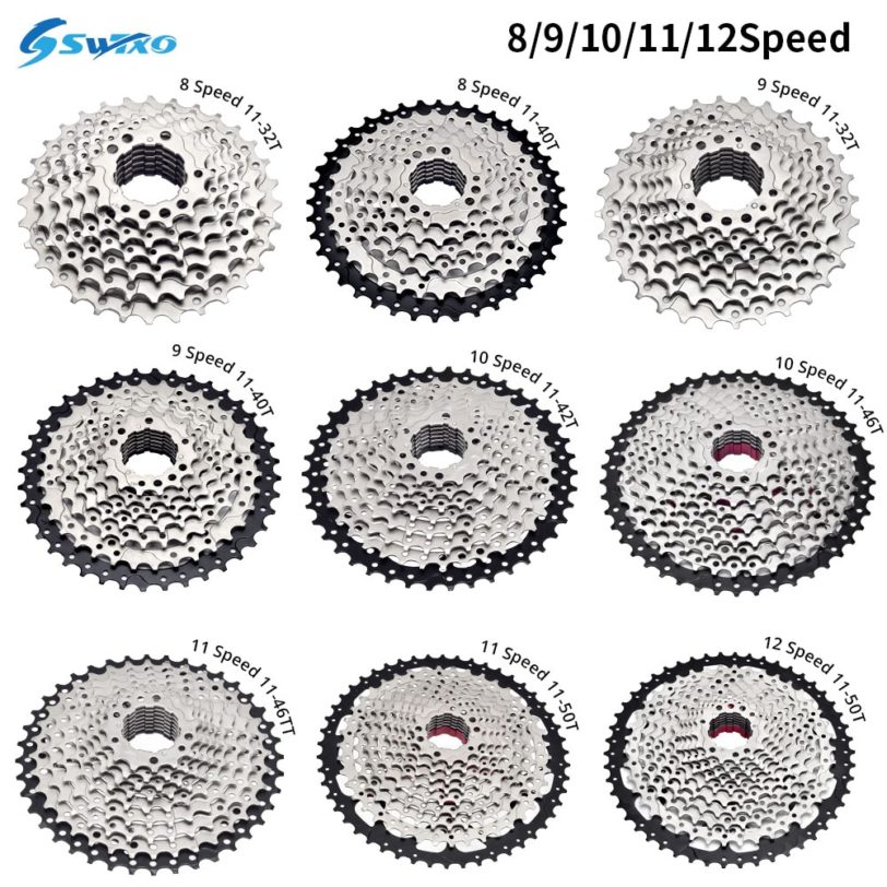 SWTXO Bicycle Cassette 8/9/10/11/12 Speed MTB Freewheel 11-32/36/40/42/46/50T Mountain Bike Flyheel Sprocket k7 9v 10v 11v 12v - Image 2