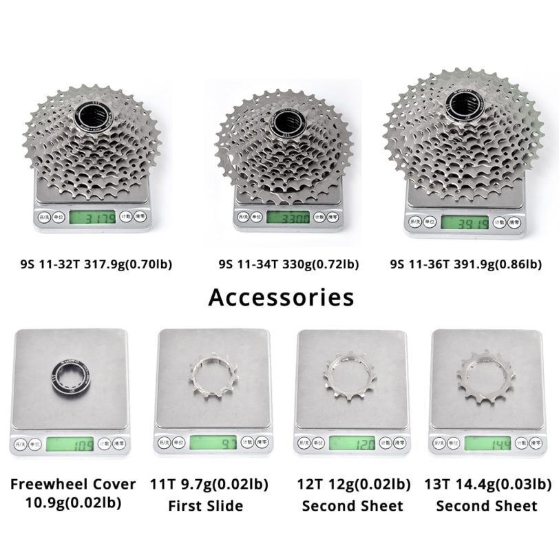 SWTXO Road Bike 9 Speed Cassette 11-23T 25T 28T 30T 32T 34T 36T Bicycle Freewheel Sprocket k7 9v Flywheel Bike parts for SHIMANO - Image 5