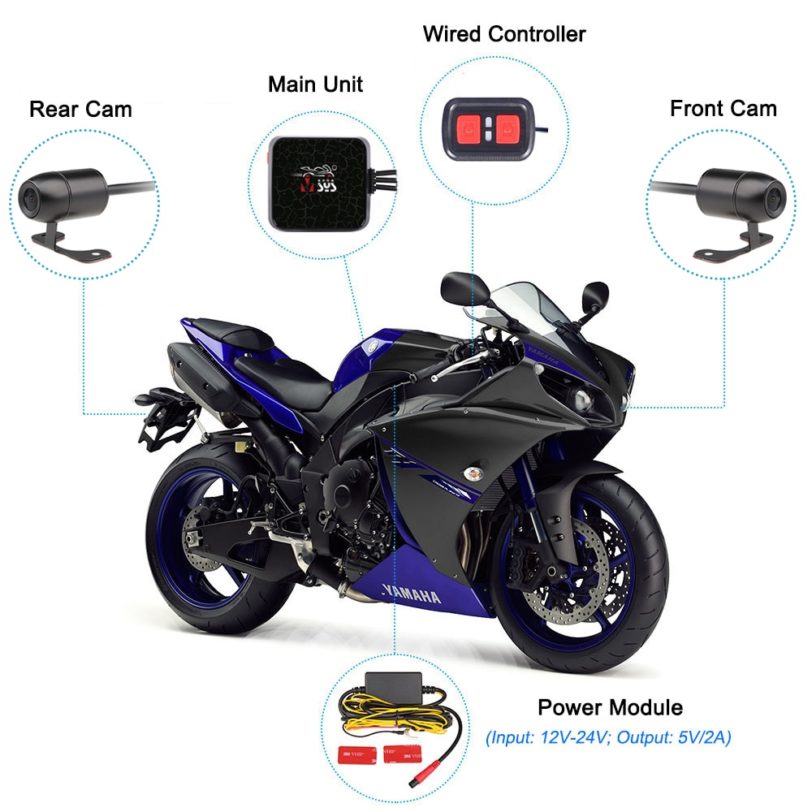 SYS VSYS C6L Upgrade D6RL WiFi Motorcycle Camera Dual 1080P Night Vision Scooter DVR Motorcycle Dash Cam Black Box - Image 6