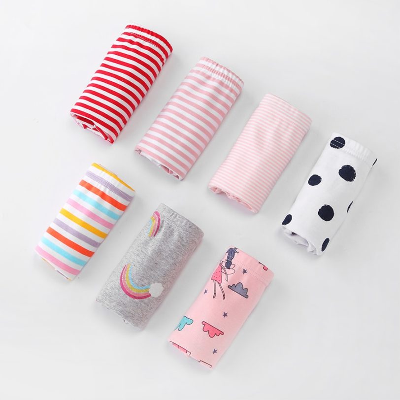 SheeCute 3Pc/Lot Baby Girls Underwear ComfortSoft Waistband Boxer Briefs Cotton Panties - Image 2