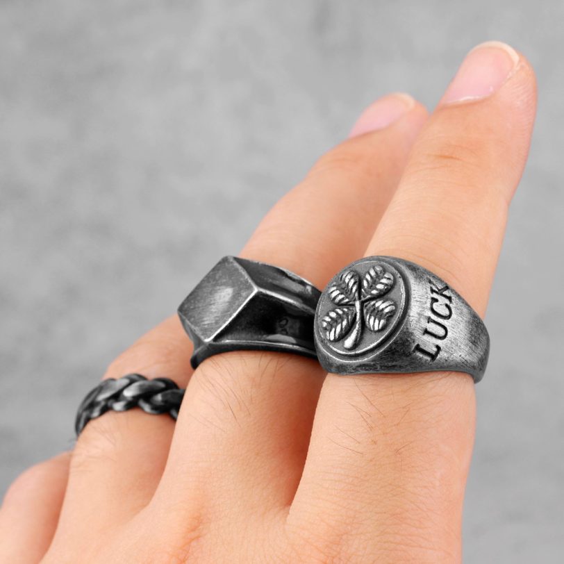 Simple Punk Retro Black Stainless Steel Mens Rings for Women Couple Lover Boy Girlfriend Biker Jewelry Creativity Gift Wholesale - Image 6