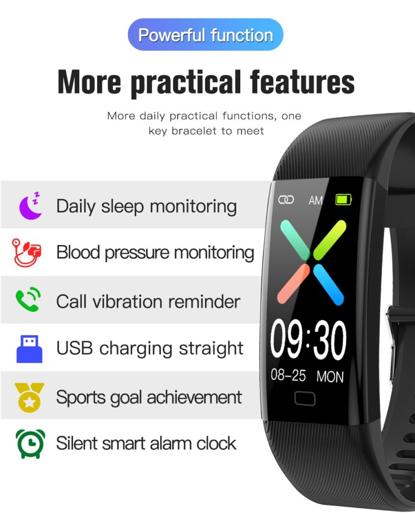 Smart watch Fitness Trackers Heart Rate Monitor Pulse Oximeter thermometer blood pressure smart bracelet for iPhone Xiaomi - Image 6