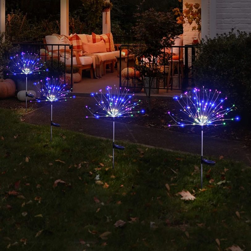 Solar Firework Lights Outdoor Waterproof DIY Shine String 90 /120/150 LED For Garden Lawn Landscape Holiday Christmas Lights - Image 5