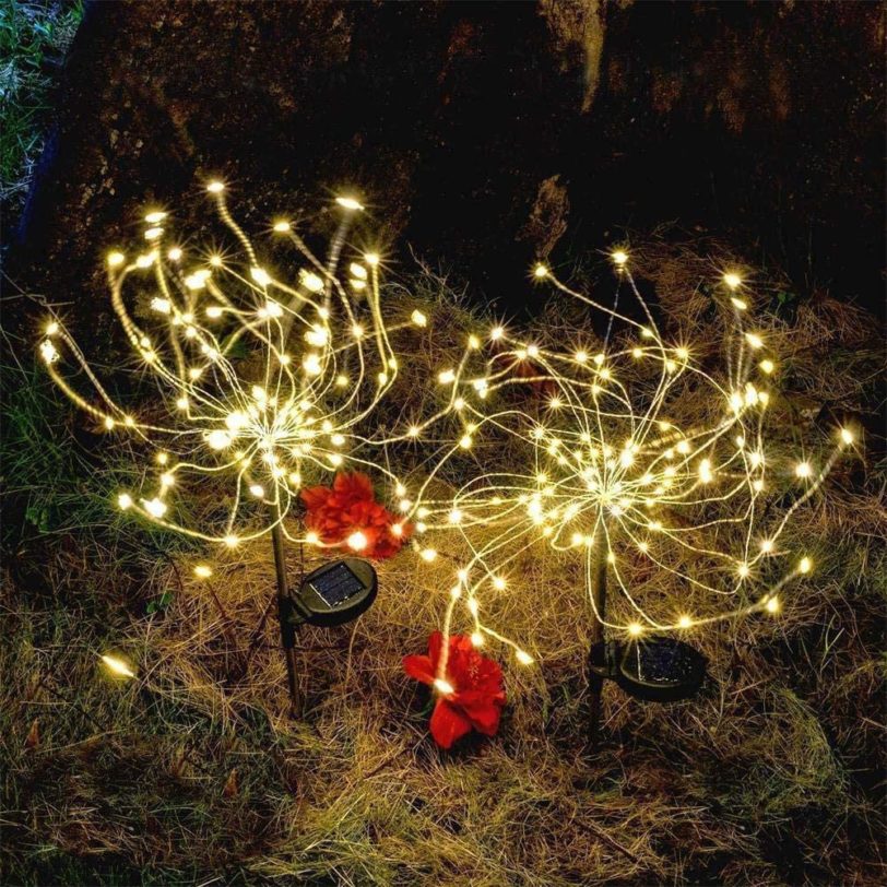 Solar Firework Lights Outdoor Waterproof DIY Shine String 90 /120/150 LED For Garden Lawn Landscape Holiday Christmas Lights - Image 2