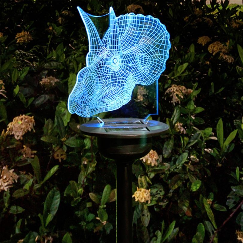 Solar Powered 3D Illusion lamp Waterproof LED Landscape Lighting Heart Owl Outdoor Garden Lights for Pathway Walkway Patio Yard - Image 5