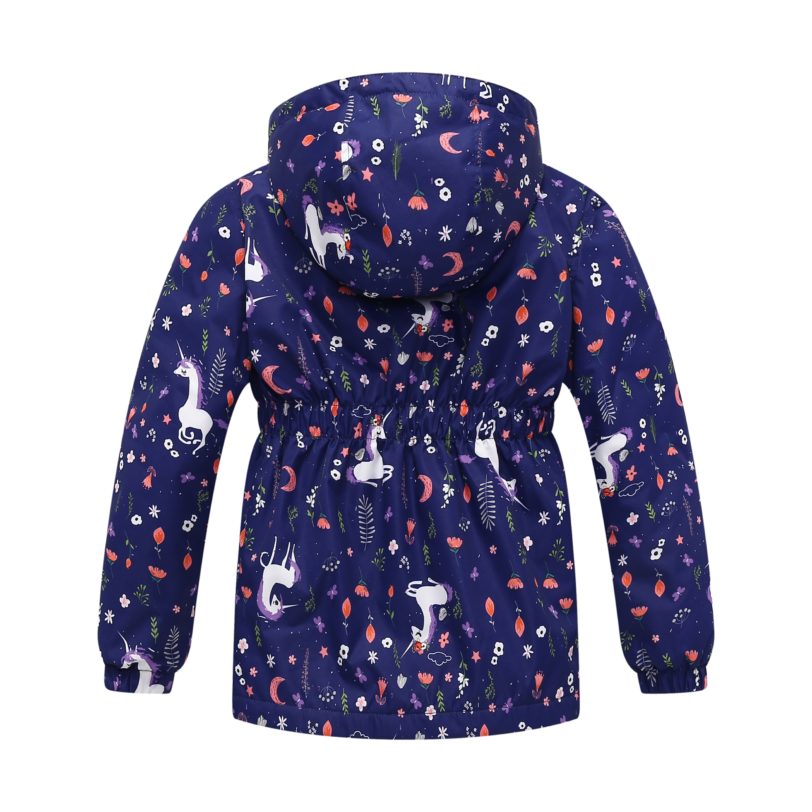 Spring Autumn Brand New Unicorn Jacket For Girls Coat Polar Fleece Windbreakers Teenage Outerwear Korean Kids 1