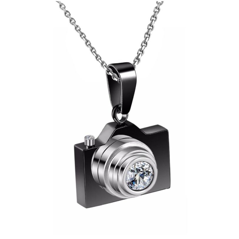 Stainless Steel Camera Pendants Black Gun Tone Fashion Necklaces Jewelry for Men Women Dropship Wholesale - Image 2