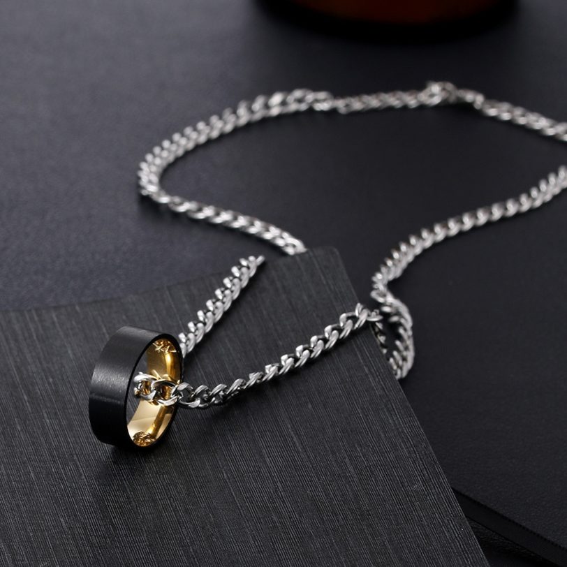 Stainless Steel Chain Necklace for Men Women Curb Cuban Link Chain Silver Color Punk Choker Fashion