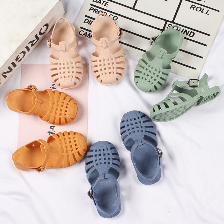 Summer Children Sandals Baby Girls Toddler Soft Non slip Princess Shoes Kids Candy Jelly Beach Shoes 2