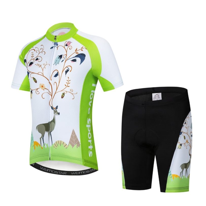 Summer Children's Bicycle Wear Suit Cycling Jersey Set for Kids Breathable Quick Dry Ropa Cilismo Cycling Clothing Set Girls Boy - Image 2