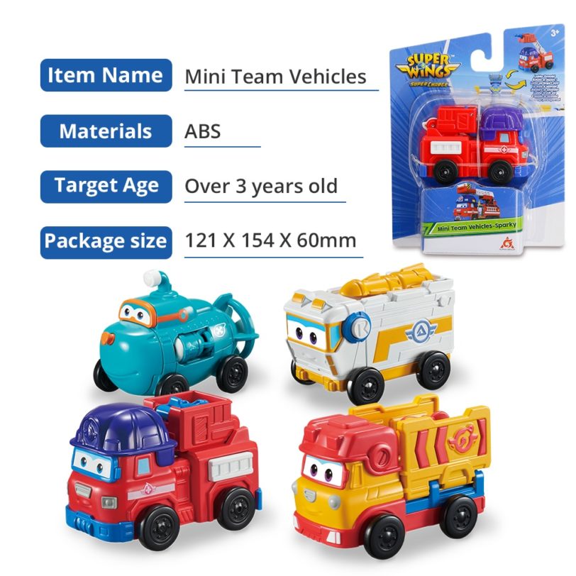 Super Wings 4 Mini Team Vehicles Action Figures Robot Transforming Bots Transformation Toys Rover Sparky Remi Willy For Kid Gift - Image 5